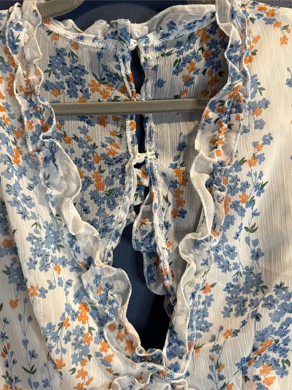 Selfie Leslie White Floral Ruffle Mini Dress - Picture 3 of 9